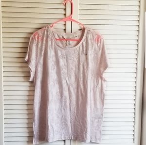 NWT H&M pink T Shirt top pattern/texture